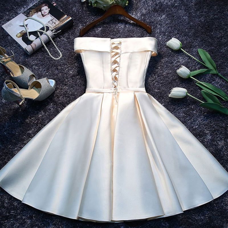 Homecoming Dresses: White Dress Women Elegant Wedding Bridesmaid