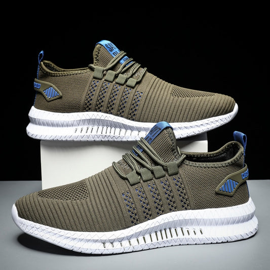 Sneakers Men Summer Breathable Shoes For Men Big Size Black White Casual