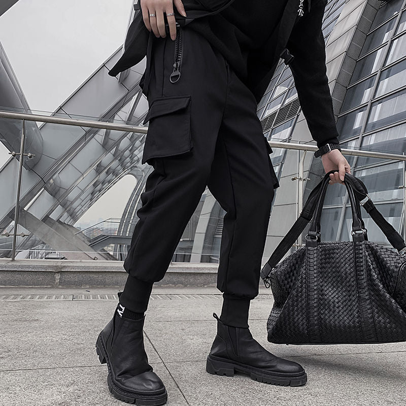 Black Cargo Pants Joggers Men Harajuku Swag Streetwear Military Techwear