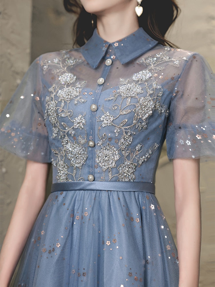 Homecoming Dresses: Lace Prom Dresses High Neck Party Graduation Dress