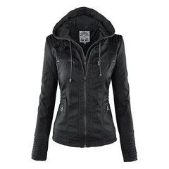 Faux Leather Jacket Women Basic Jacket Coat Female Winter Motorcycle Jacket