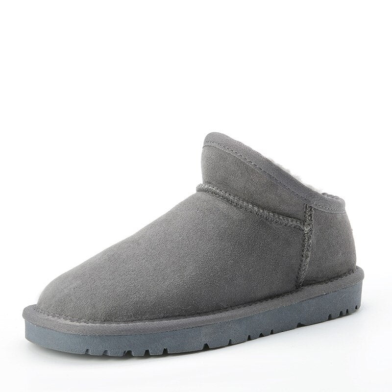 Nature wool real fur mini ankle winter Casual women snow boots