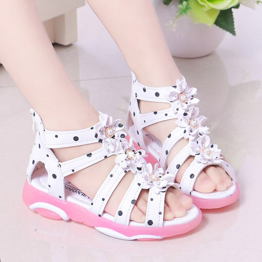 Princess Floral Sandals For Girls Little Big Kids Roman Sandals Children