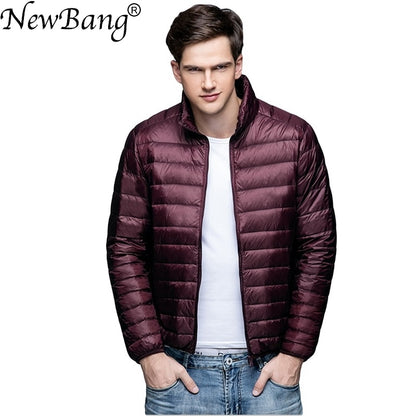 NewBang Brand Winter Men's Down Jacket Ultra Light Down Jacket Men