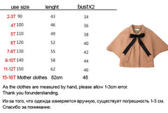 Children's woollen coat cape boys and girls woollen windbreaker Fashion shawl