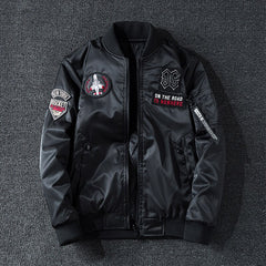 Stockriders Motorcycle Luxury Bomber Trench Jackets Men Big Size Baseball Skull