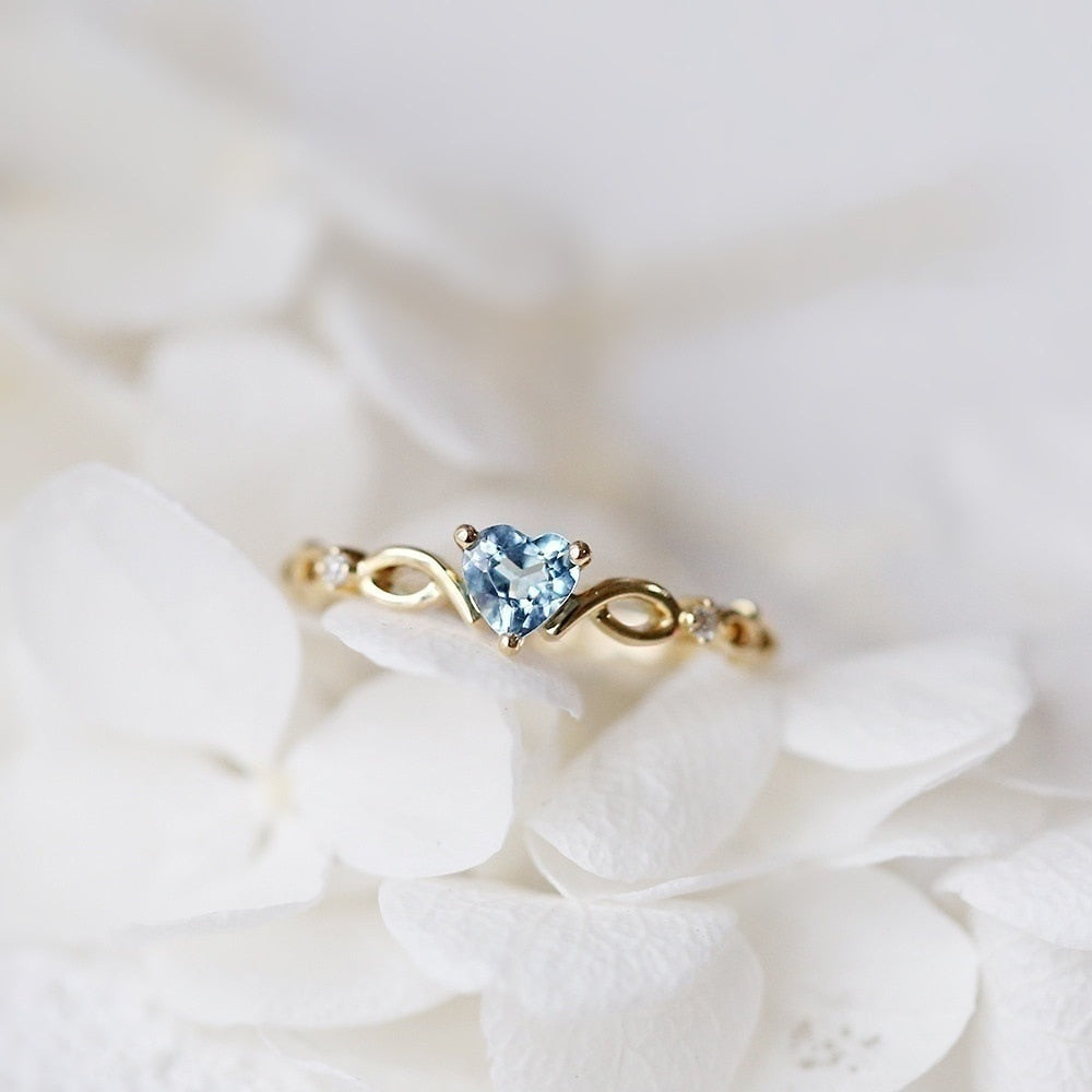 Simple Heart Ring For Women Female Cute Finger Rings Romantic