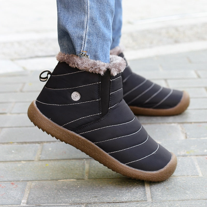 Men Winter Boots Women Warm Shoes Waterproof Non-slip