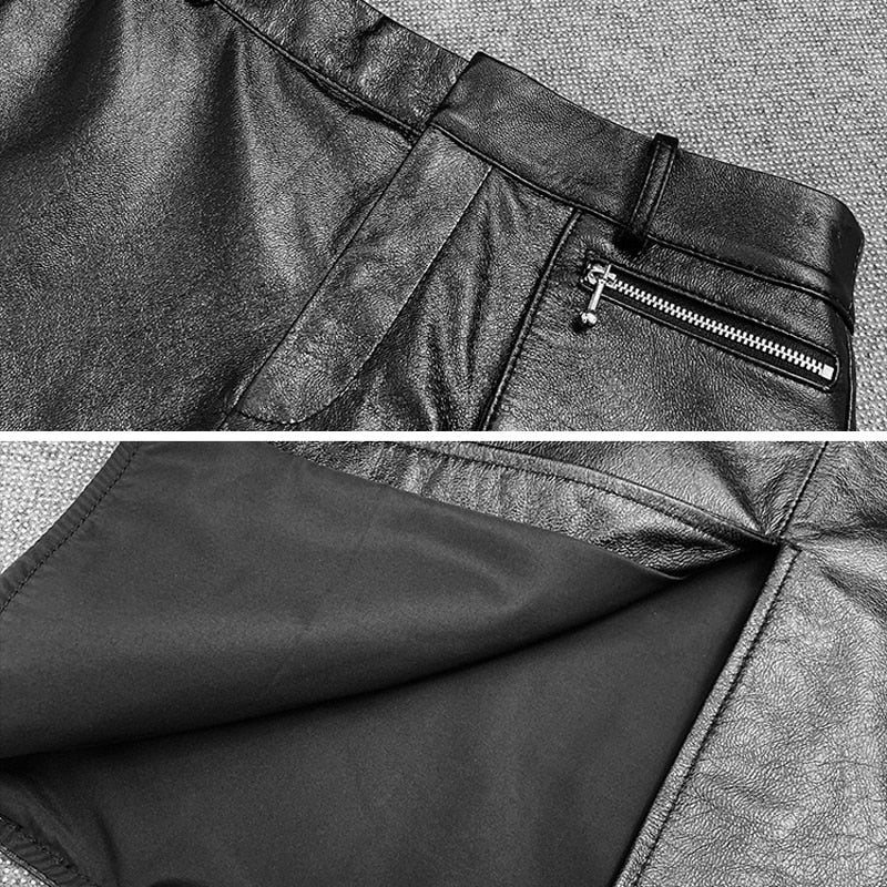Long Skirt Women Stylish Imported Retro Bright Varnished Leather Slit