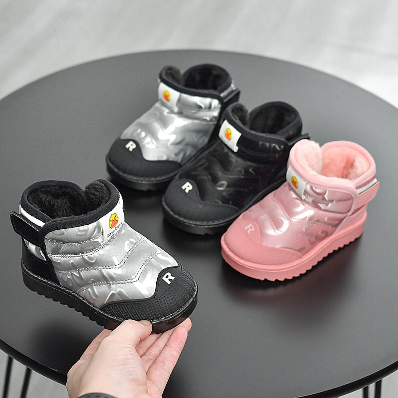 Winter Baby Girls Boys Snow Boots Children Warm Plush Boots Waterproof