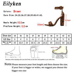 Women Gladiator Sandals Fashion Ankle Strap Buckle High Heels Night Club Party Shoes