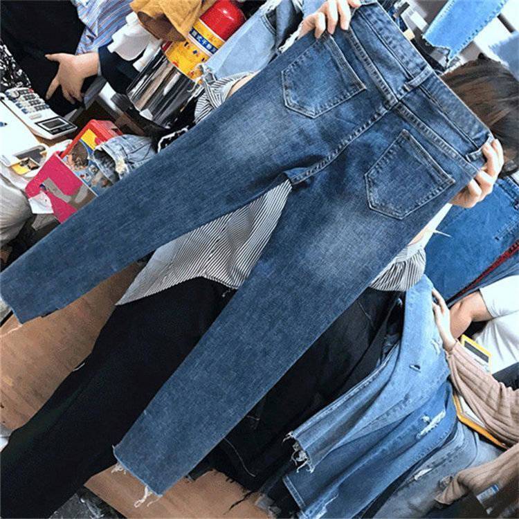 Women Denim Skinny Trousers Ripped Jeans For Women