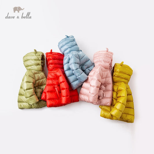 winter baby unisex fashion cartoon hooded down coat children