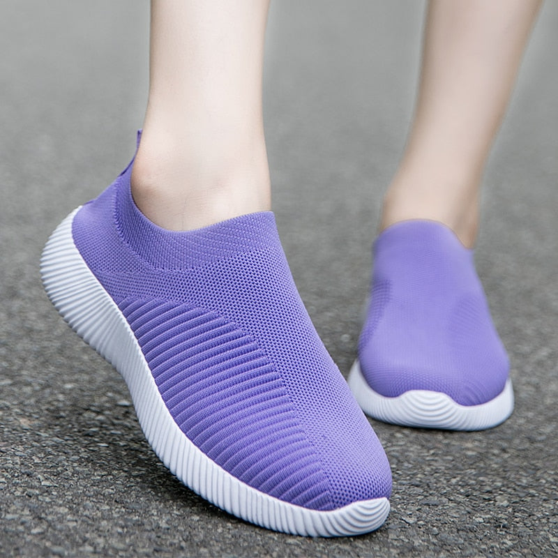 Women Vulcanized Shoes Women Sneakers Slip On Flats Shoes