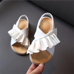 Summer Children's Sandals Leather Ruffles Toddler Kids Shoes Cute Baby Shoes