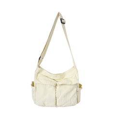 Large Capacity Canvas Shoulder Bags Solid Soft Denim Leisure Or Travel Bag