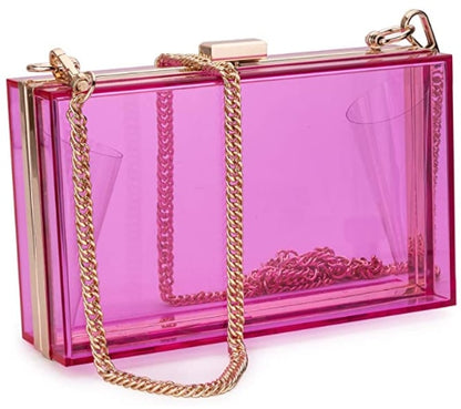 Women Acrylic Clear Purse Cute Transparent Crossbody Bag Lucite See Through
