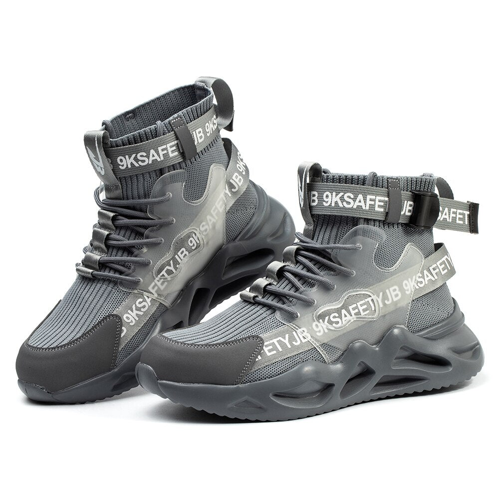 Men Safety Shoes Steel Toe Man Security Boots Anti-smashing Work Men Casual