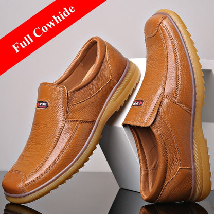 Men leather shoes spring men business casual genuine leather shoes