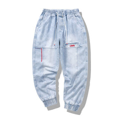 Streetwear Hip Hop Cargo Pants Men jeans Cargo Pants Elastic Harun pants