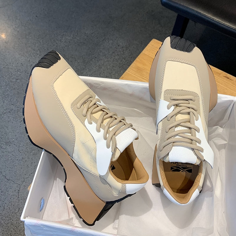 Spring Thick Sole Casual Daddy Shoes Hot Selling Women Flat Platform