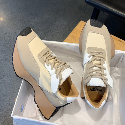 Spring Thick Sole Casual Daddy Shoes Hot Selling Women Flat Platform