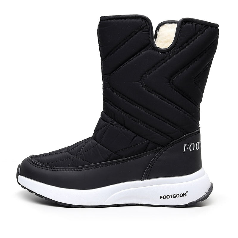 Women Boots Non-slip Waterproof Winter Ankle Snow Boots Platform