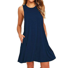 Women's Summer Casual Swing T-Shirt Dresses Beach Cover Up