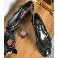 Oxford Shoes Fashion Genuine Leather Breathable Patent  Shoes For Men