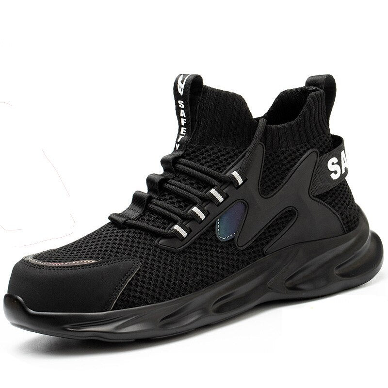 Man Safety Shoes Puncture-Proof Work Sneakers Lightweight Work Shoes Men