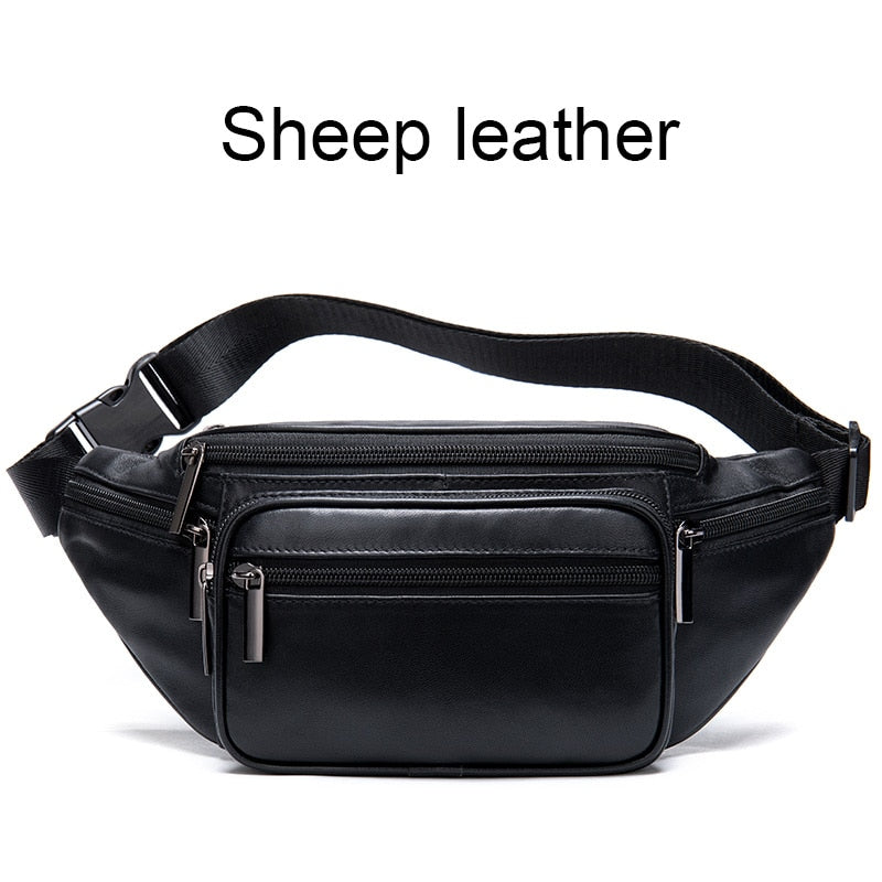 Genuine Leather Belt Bag Women's Waist Bags For Women Fanny Pack