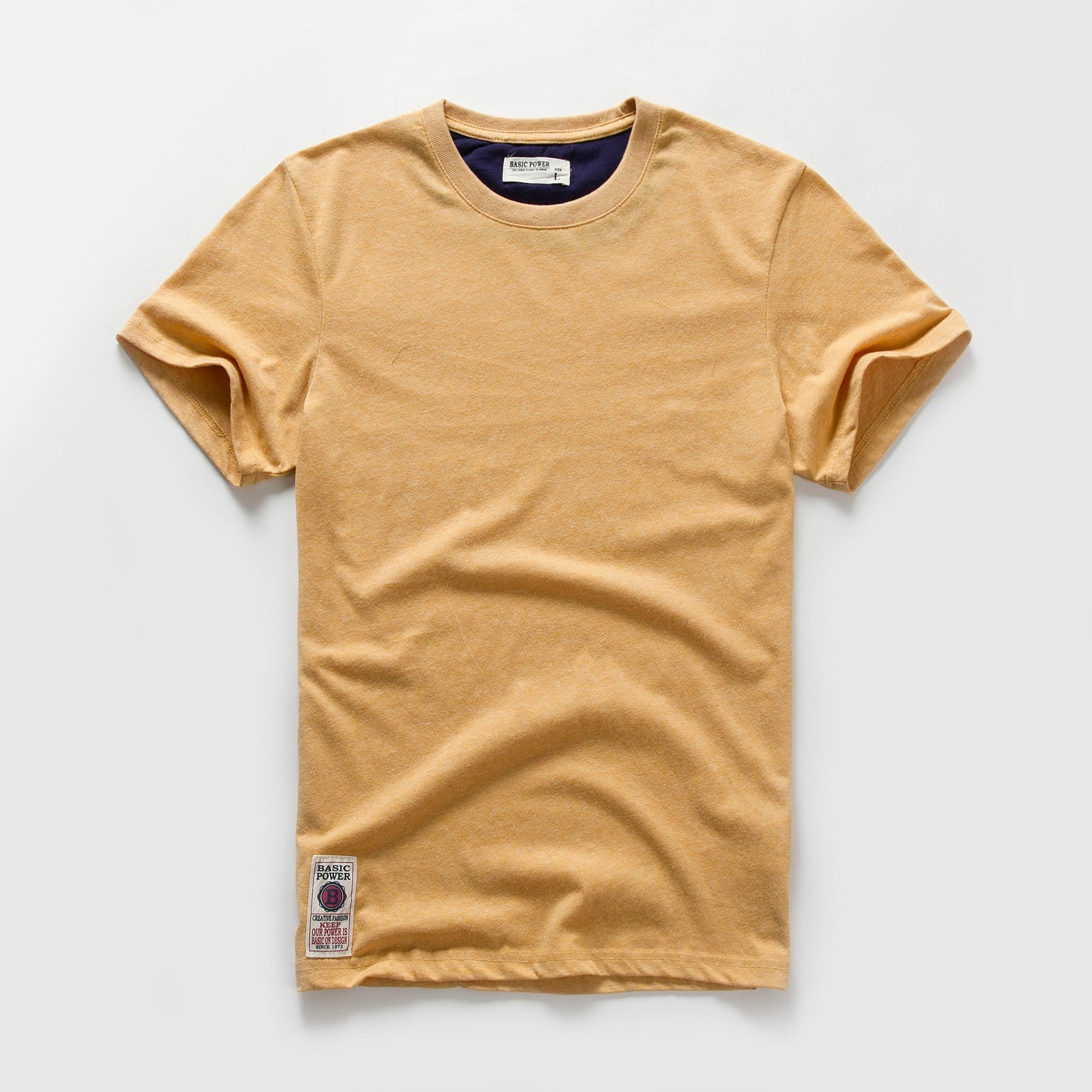 T-shirt Cotton Solid Color t shirt Men Causal O-neck Basic Tshirt Male