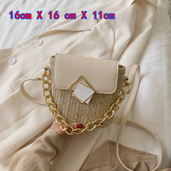 Small Straw Bucket Bags For Women Summer Crossbody Bags Lady Travel