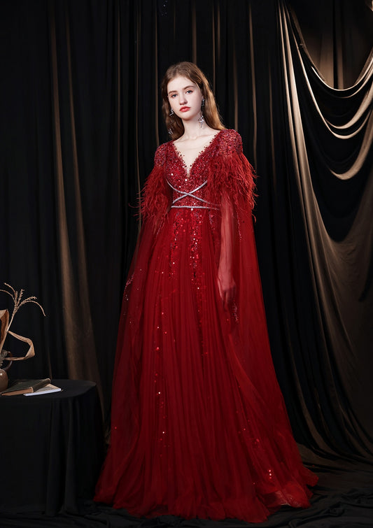 Evening wear Dresses: Evening Dresses with Detachable Shawl Silver Grey