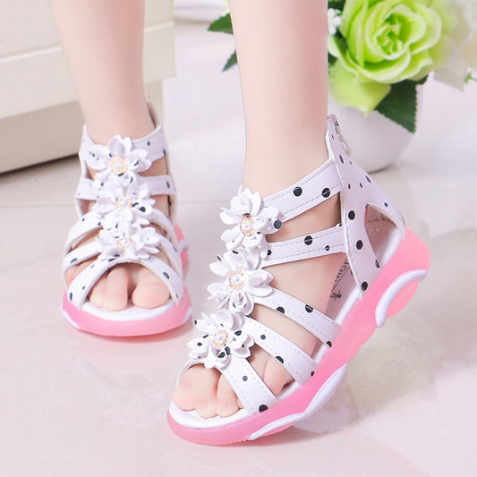 Princess Floral Sandals For Girls Little Big Kids Roman Sandals Children