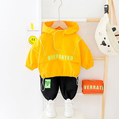 Kid Tracksuit Boy Girl Clothing Set Casual Long Sleeve Letter Zipper