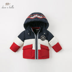 dave bella baby boy winter down jacket children 90% white duck down