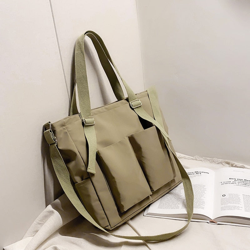 Female Bag Shoppers Simple Fashion Zipper Handbags Shoulder Waterproof