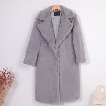 Women Winter Warm Faux Fur Coat Thick Women Long Coat