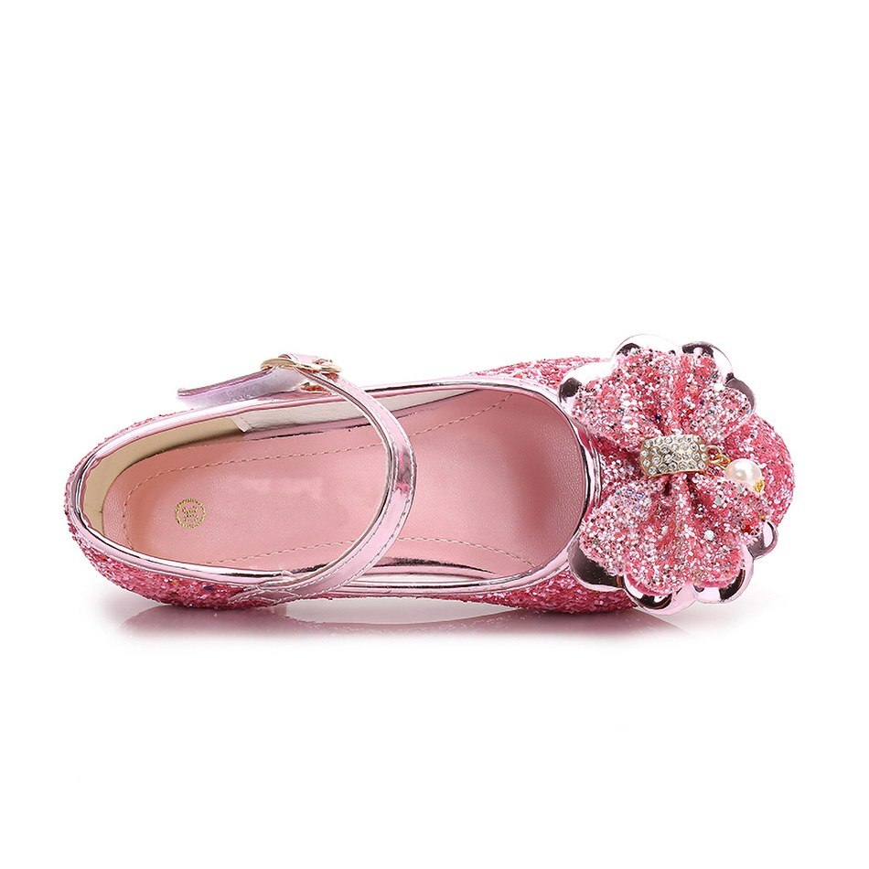 Kids Princess Shoes Children Cinderella Leather Sandals Little Girls Snow Queen