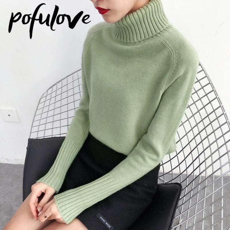 Women's Sweater Turtleneck Trending Sweater Fashion Top