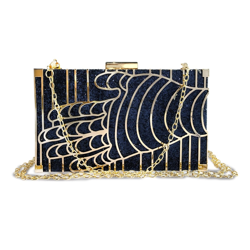 Luxury Evening Bag Women Party Banquet Glitter Bag Gold Wedding Clutches