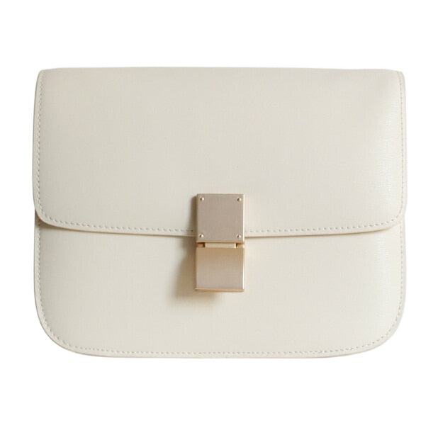 Genuine Leather Ladies Tofu Bag Luxury Design Handbag Purse Small