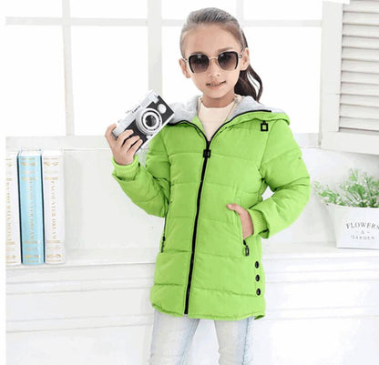 Girl Winter Jacket Kids Outdoor Warm Coat Thick Parka Children Clothing