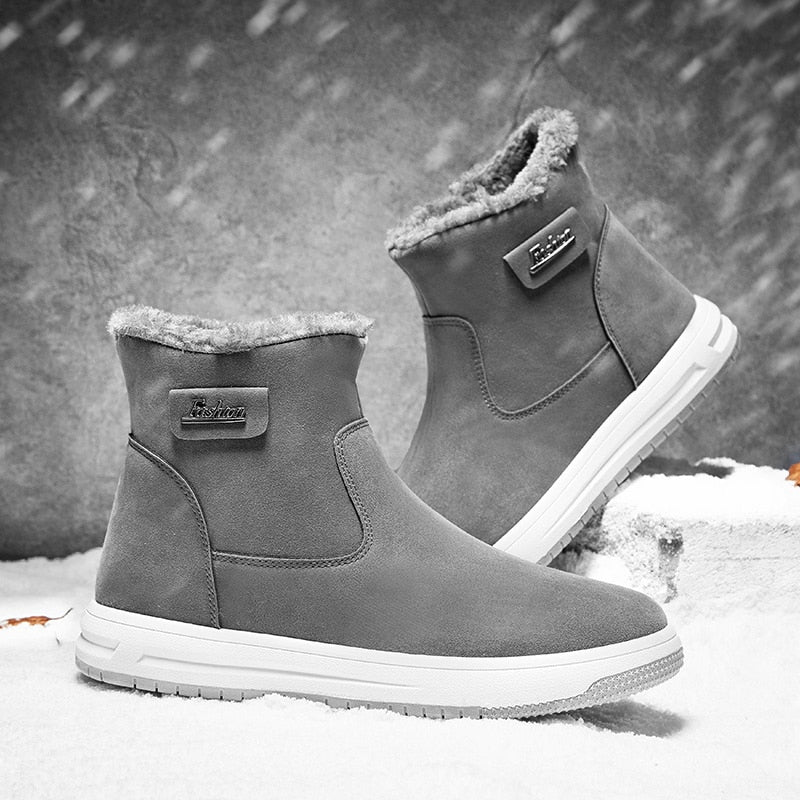 Winter Men Boots Plush Warm Snow Boots for Men Sneakers Fashion Ankle Man