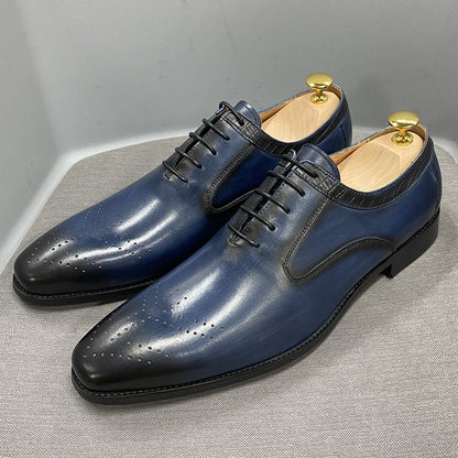 Genuine Leather Men Dress Shoes Handmade Office Business Wedding