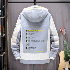 Fashion Mens Hooded Jacket Japanese Streetwear Autumn Winter Jacket