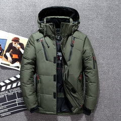 Casual Winter Warm Snow Jackets Men's Clothing White Down Jacket