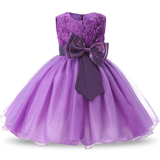 Flower Girl Dress For Wedding Pageant Formal Children Communion Costume