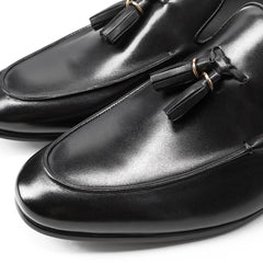 Hanmce Men Loafer Shoes Real Cow Leather Slip On Daily Formal Fashion Luxury Shoes